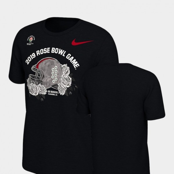 Ohio State Buckeyes Men's Rose Bowl 2019 Black Bound Helmet College Football T-Shirt 2404NEXE8